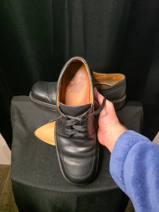 Ecco City Black Leather Oxford Dress / Casual shoes SZ mens 12/13 Europe 46